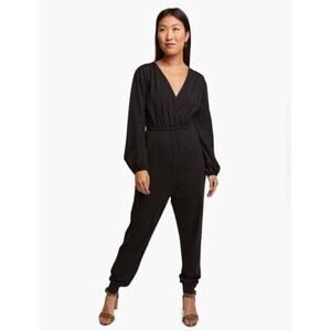 ABLE Clothing Sally Knit Black Long Sleeve Jumpsuit Women's Size Medium
